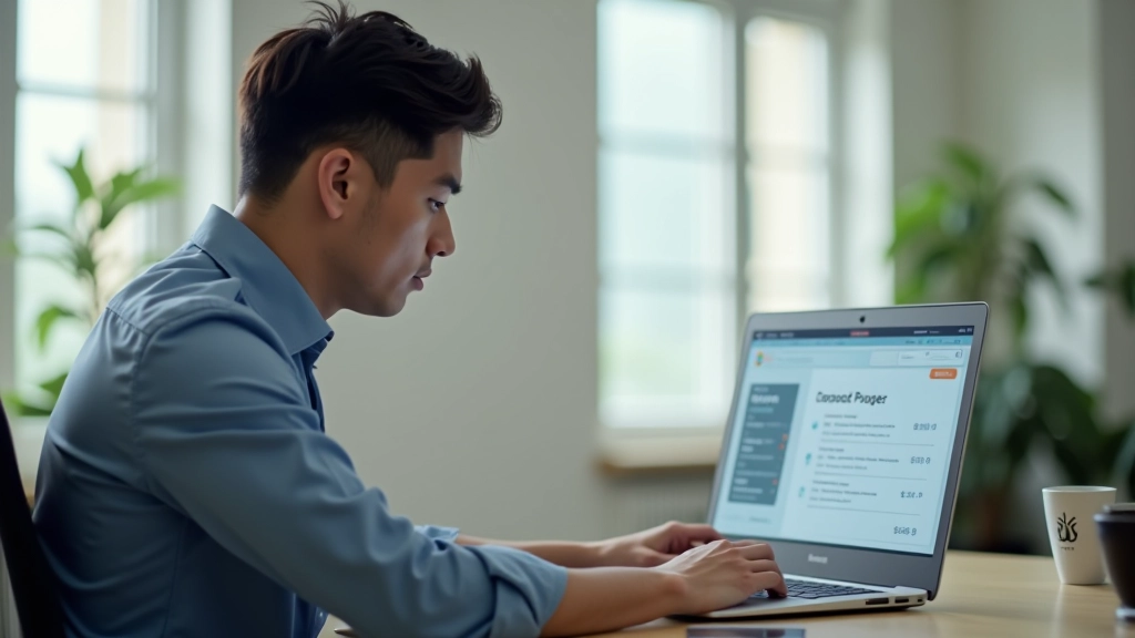 Computer monitor showing flight comparison website with multiple price quotes and booking options for different dates and times